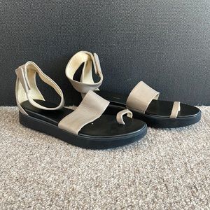 Via Spiga Leather Sandals taupe color